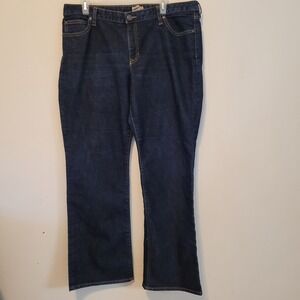 Gap 1969 Women's Curvy Flared Leg Jeans Size 16/33, Blue Denim